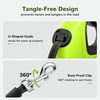 image:imagePecute 32ft Retractable Dog Leash with Reflective Strips 360 TangleFree OneButton Control amp Sturdiness Nylon Material Long Leash Retractable with Poop Bag Holder for Small Medium DogGreen