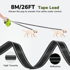 image:imagePecute 32ft Retractable Dog Leash with Reflective Strips 360 TangleFree OneButton Control amp Sturdiness Nylon Material Long Leash Retractable with Poop Bag Holder for Small Medium DogGreen