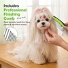 image:imagePecute SelfCleaning Undercoat Rake for Dogs and Cats 304 Stainless Steel Dematting Deshedding Tool Combo Deshedding Brush for Thick Double Coats Long Hair with Dense Undercoats Heavy Shedding