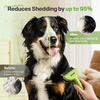 image:imagePecute SelfCleaning Undercoat Rake for Dogs and Cats 304 Stainless Steel Dematting Deshedding Tool Combo Deshedding Brush for Thick Double Coats Long Hair with Dense Undercoats Heavy Shedding