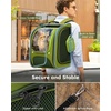 image:imagePecute Cat Backpack Carrier Large Space Cat Bubble Backpack Breathable Cat Carrier Shaded Dog Backpack Carrier Ergonomic 3D Design for Travel Hiking Walk GreenonGreen Color BlockingGreenonGreen Color Blocking