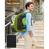 image:imagePecute Cat Backpack Carrier Large Space Cat Bubble Backpack Breathable Cat Carrier Shaded Dog Backpack Carrier Ergonomic 3D Design for Travel Hiking Walk GreenonGreen Color BlockingGreenonGreen Color Blocking