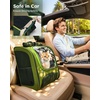 image:imagePecute Cat Backpack Carrier Large Space Cat Bubble Backpack Breathable Cat Carrier Shaded Dog Backpack Carrier Ergonomic 3D Design for Travel Hiking Walk GreenonGreen Color BlockingGreenonGreen Color Blocking