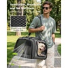 image:imagePecute Cat Carrier for Dog Pet Carrier with Bubble Window Stable Large Space Pet CarrierBreathable SoftSided Dog Carrier with Locking Zippers Sunshade Pet Travel Bag for Small Dog CatOlive Green LGray