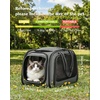 image:imagePecute Cat Carrier for Dog Pet Carrier with Bubble Window Stable Large Space Pet CarrierBreathable SoftSided Dog Carrier with Locking Zippers Sunshade Pet Travel Bag for Small Dog CatOlive Green LGray