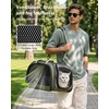 image:imagePecute Cat Carrier for Dog Pet Carrier with Bubble Window Stable Large Space Pet CarrierBreathable SoftSided Dog Carrier with Locking Zippers Sunshade Pet Travel Bag for Small Dog CatOlive Green LDark Green