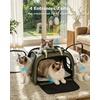 image:imagePecute Cat Carrier for Dog Pet Carrier with Bubble Window Stable Large Space Pet CarrierBreathable SoftSided Dog Carrier with Locking Zippers Sunshade Pet Travel Bag for Small Dog CatOlive Green LDark Green