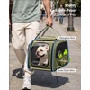 image:imagePecute Cat Carrier for Dog Pet Carrier with Bubble Window Stable Large Space Pet CarrierBreathable SoftSided Dog Carrier with Locking Zippers Sunshade Pet Travel Bag for Small Dog CatOlive Green LDark Green