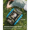 image:imagePecute Cat Carrier for Dog Pet Carrier with Bubble Window Stable Large Space Pet CarrierBreathable SoftSided Dog Carrier with Locking Zippers Sunshade Pet Travel Bag for Small Dog CatOlive Green LDark Green