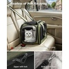 image:imagePecute Cat Carrier for Dog Pet Carrier with Bubble Window Stable Large Space Pet CarrierBreathable SoftSided Dog Carrier with Locking Zippers Sunshade Pet Travel Bag for Small Dog CatOlive Green LDark Green