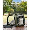 image:imagePecute Cat Carrier for Dog Pet Carrier with Bubble Window Stable Large Space Pet CarrierBreathable SoftSided Dog Carrier with Locking Zippers Sunshade Pet Travel Bag for Small Dog CatOlive Green LDark Green