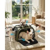 image:imagePecute Cat Carrier for Dog Pet Carrier with Bubble Window Stable Large Space Pet CarrierBreathable SoftSided Dog Carrier with Locking Zippers Sunshade Pet Travel Bag for Small Dog CatOlive Green LDark Green