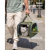 image:imagePecute Cat Carrier for Dog Pet Carrier with Bubble Window Stable Large Space Pet CarrierBreathable SoftSided Dog Carrier with Locking Zippers Sunshade Pet Travel Bag for Small Dog CatOlive Green LDark Green