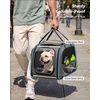 image:imagePecute Cat Carrier for Dog Pet Carrier with Bubble Window Stable Large Space Pet CarrierBreathable SoftSided Dog Carrier with Locking Zippers Sunshade Pet Travel Bag for Small Dog CatOlive Green LGray