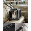 image:imagePecute Cat Carrier for Dog Pet Carrier with Bubble Window Stable Large Space Pet CarrierBreathable SoftSided Dog Carrier with Locking Zippers Sunshade Pet Travel Bag for Small Dog CatOlive Green LGray