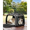 image:imagePecute Cat Carrier for Dog Pet Carrier with Bubble Window Stable Large Space Pet CarrierBreathable SoftSided Dog Carrier with Locking Zippers Sunshade Pet Travel Bag for Small Dog CatOlive Green LGray