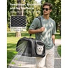image:imagePecute Cat Carrier for Dog Pet Carrier with Bubble Window Stable Large Space Pet CarrierBreathable SoftSided Dog Carrier with Locking Zippers Sunshade Pet Travel Bag for Small Dog CatOlive Green LGray