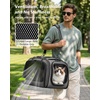 image:imagePecute Cat Carrier for Dog Pet Carrier with Bubble Window Stable Large Space Pet CarrierBreathable SoftSided Dog Carrier with Locking Zippers Sunshade Pet Travel Bag for Small Dog CatOlive Green LGray