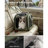 image:imagePecute Cat Carrier for Dog Pet Carrier with Bubble Window Stable Large Space Pet CarrierBreathable SoftSided Dog Carrier with Locking Zippers Sunshade Pet Travel Bag for Small Dog CatOlive Green LDark Green