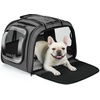 image:imagePecute Cat Carrier for Dog Pet Carrier with Bubble Window Stable Large Space Pet CarrierBreathable SoftSided Dog Carrier with Locking Zippers Sunshade Pet Travel Bag for Small Dog CatOlive Green LGray