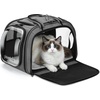 image:imagePecute Cat Carrier for Dog Pet Carrier with Bubble Window Stable Large Space Pet CarrierBreathable SoftSided Dog Carrier with Locking Zippers Sunshade Pet Travel Bag for Small Dog CatOlive Green LGray