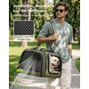 image:imagePecute Cat Carrier for Dog Pet Carrier with Bubble Window Stable Large Space Pet CarrierBreathable SoftSided Dog Carrier with Locking Zippers Sunshade Pet Travel Bag for Small Dog CatOlive Green LDark Green