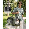 image:imagePecute Cat Carrier for Dog Pet Carrier with Bubble Window Stable Large Space Pet CarrierBreathable SoftSided Dog Carrier with Locking Zippers Sunshade Pet Travel Bag for Small Dog CatOlive Green LDark Green