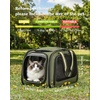 image:imagePecute Cat Carrier for Dog Pet Carrier with Bubble Window Stable Large Space Pet CarrierBreathable SoftSided Dog Carrier with Locking Zippers Sunshade Pet Travel Bag for Small Dog CatOlive Green LDark Green