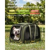 image:imagePecute Cat Carrier for Dog Pet Carrier with Bubble Window Stable Large Space Pet CarrierBreathable SoftSided Dog Carrier with Locking Zippers Sunshade Pet Travel Bag for Small Dog CatOlive Green LDark Green