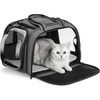 image:imagePecute Cat Carrier for Dog Pet Carrier with Bubble Window Stable Large Space Pet CarrierBreathable SoftSided Dog Carrier with Locking Zippers Sunshade Pet Travel Bag for Small Dog CatOlive Green LGray