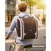 image:imagePecute Cat Backpack CarrierLarge Space Cat Bubble BackpackErgonomicKhaki  Color BlockingSunshade curtainFolding bowlTransparent windowSturdyLarge mesh on both sides for breathabilityKhakionKhaki Color Blocking