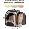 image:imagePecute Cat Backpack CarrierLarge Space Cat Bubble BackpackErgonomicKhaki  Color BlockingSunshade curtainFolding bowlTransparent windowSturdyLarge mesh on both sides for breathabilityKhakionKhaki Color Blocking