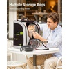 image:imagePecute Cat Backpack CarrierLarge Space Cat Bubble BackpackErgonomicKhaki  Color BlockingSunshade curtainFolding bowlTransparent windowSturdyLarge mesh on both sides for breathabilityKhakionKhaki Color Blocking