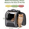 image:imagePecute Cat Backpack CarrierLarge Space Cat Bubble BackpackErgonomicKhaki  Color BlockingSunshade curtainFolding bowlTransparent windowSturdyLarge mesh on both sides for breathabilityGrayonGray Color Blocking