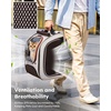 image:imagePecute Cat Backpack CarrierLarge Space Cat Bubble BackpackErgonomicKhaki  Color BlockingSunshade curtainFolding bowlTransparent windowSturdyLarge mesh on both sides for breathabilityKhakionKhaki Color Blocking