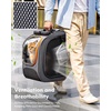 image:imagePecute Cat Backpack CarrierLarge Space Cat Bubble BackpackErgonomicKhaki  Color BlockingSunshade curtainFolding bowlTransparent windowSturdyLarge mesh on both sides for breathabilityGrayonGray Color Blocking
