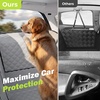 image:imagePecute Dog Car Seat Cover for Back Seat 5354  2362 in Car Window Fixing for Maximum Car Protection Leather Fabric Back Seat Extender for Dogs Waterproof amp ScratchResistant Support to 330 lbsfull surrounded style gray