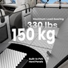 image:imagePecute Dog Car Seat Cover for Back Seat 5354  2362 in Car Window Fixing for Maximum Car Protection Leather Fabric Back Seat Extender for Dogs Waterproof amp ScratchResistant Support to 330 lbsdog hammock style gray