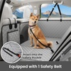 image:imagePecute Dog Car Seat Cover for Back Seat 5354  2362 in Car Window Fixing for Maximum Car Protection Leather Fabric Back Seat Extender for Dogs Waterproof amp ScratchResistant Support to 330 lbsdog hammock style gray