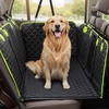 image:imagePecute Dog Car Seat Cover for Back Seat 5354  2362 in Car Window Fixing for Maximum Car Protection Leather Fabric Back Seat Extender for Dogs Waterproof amp ScratchResistant Support to 330 lbs2in1 dog hammock style