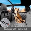 image:imagePecute Dog Car Seat Cover for Back Seat 5354  2362 in Car Window Fixing for Maximum Car Protection Leather Fabric Back Seat Extender for Dogs Waterproof amp ScratchResistant Support to 330 lbsdog hammock style gray