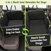 image:imagePecute Dog Car Seat Cover for Back Seat 5354  2362 in Car Window Fixing for Maximum Car Protection Leather Fabric Back Seat Extender for Dogs Waterproof amp ScratchResistant Support to 330 lbs2in1 dog hammock style