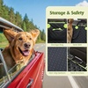 image:imagePecute Dog Car Seat Cover for Back Seat 5354  2362 in Car Window Fixing for Maximum Car Protection Leather Fabric Back Seat Extender for Dogs Waterproof amp ScratchResistant Support to 330 lbs2in1 dog hammock style