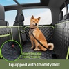 image:imagePecute Dog Car Seat Cover for Back Seat 5354  2362 in Car Window Fixing for Maximum Car Protection Leather Fabric Back Seat Extender for Dogs Waterproof amp ScratchResistant Support to 330 lbsdog hammock style