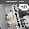 image:imagePecute Dog Car Seat Cover for Back Seat 5354  2362 in Car Window Fixing for Maximum Car Protection Leather Fabric Back Seat Extender for Dogs Waterproof amp ScratchResistant Support to 330 lbsdog hammock style gray