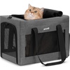 image:imagePecute Cat Carrier Portable Dog Carrier with Stable Structure Breathable Mesh Fabric Bag for PetsGrey