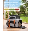 image:imagePecute Top Expandable Cat Carrier Sturdy Pet Bag with 5mm AntiCollapse Steel Frame Soft Dog Carrier for Car Travel Vet Visits Outdoor HammockFoldable Travel Crate with Leakproof Pee Pad amp BowlBlueGrey
