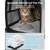 image:imagePecute Top Expandable Cat Carrier Sturdy Pet Bag with 5mm AntiCollapse Steel Frame Soft Dog Carrier for Car Travel Vet Visits Outdoor HammockFoldable Travel Crate with Leakproof Pee Pad amp BowlBlueGrey
