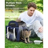 image:imagePecute Top Expandable Cat Carrier Sturdy Pet Bag with 5mm AntiCollapse Steel Frame Soft Dog Carrier for Car Travel Vet Visits Outdoor HammockFoldable Travel Crate with Leakproof Pee Pad amp BowlBlueBlue