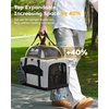 image:imagePecute Top Expandable Cat Carrier Sturdy Pet Bag with 5mm AntiCollapse Steel Frame Soft Dog Carrier for Car Travel Vet Visits Outdoor HammockFoldable Travel Crate with Leakproof Pee Pad amp BowlBlueGrey